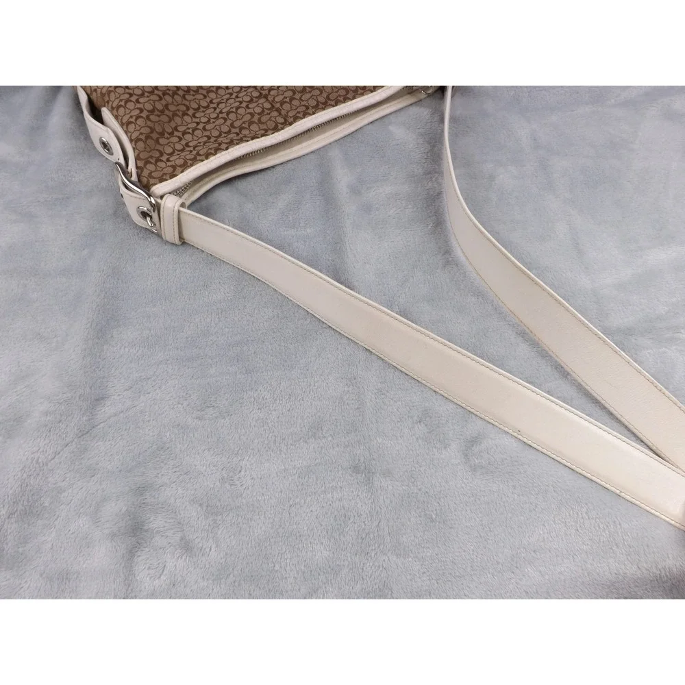 Coach Signature Leather Canvas Crossbody Bag Vintage Brown/Cream J0685-F10417 - Picture 10 of 16